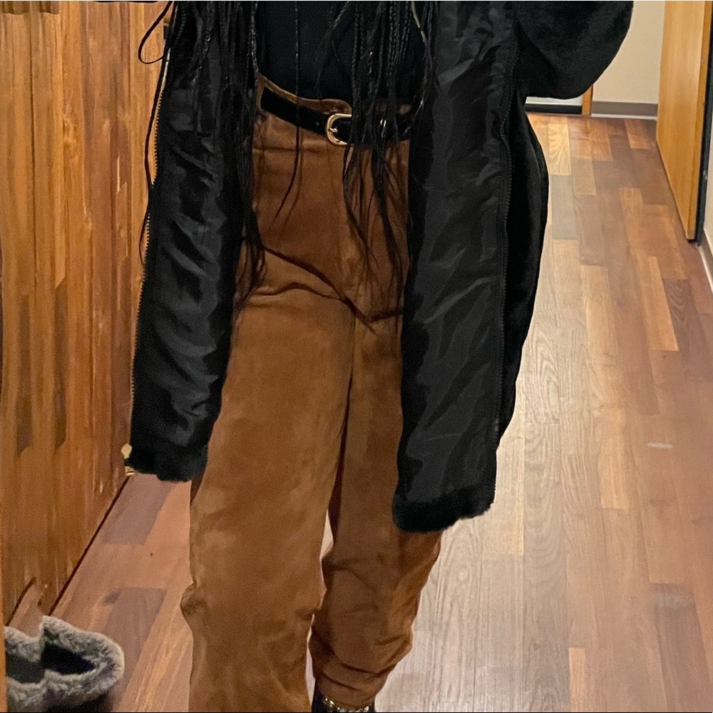 Suede brown pants